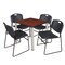 Kee Kee Square Table & Chair Set, Wood, Metal, Polypropylene Top TB3030CHBPCM44BK - alternate 1